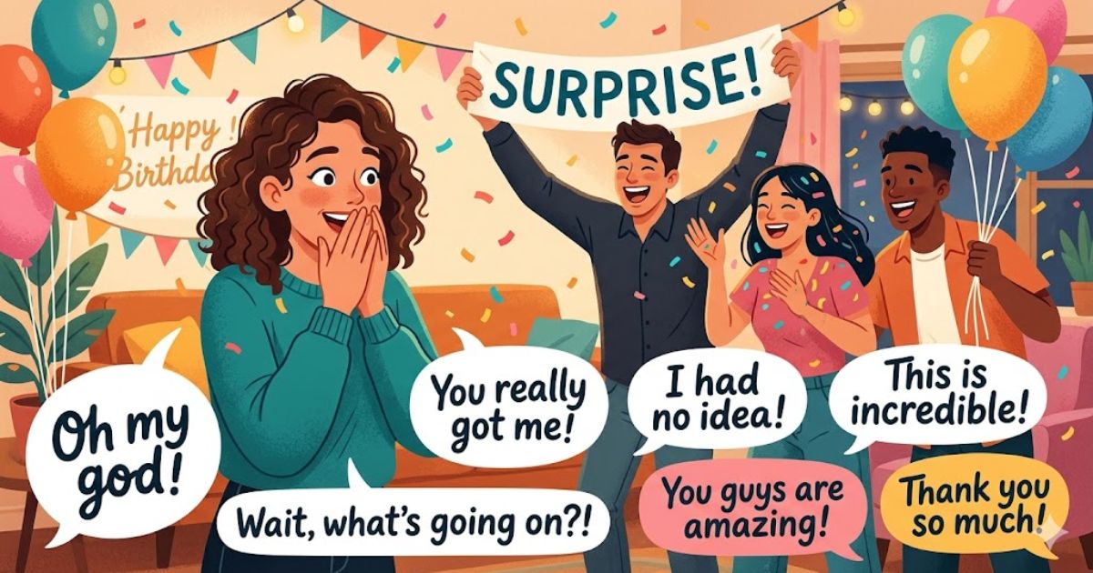 Things to Say When Someone Surprises You