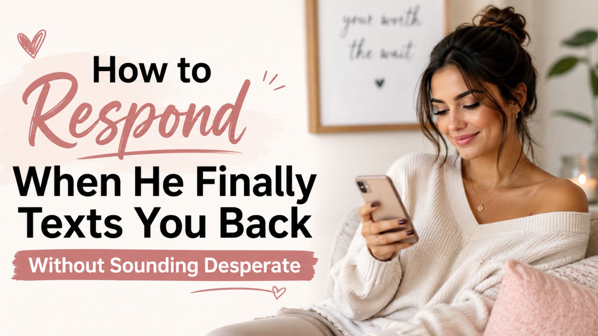 How to Respond When He Finally Texts You Back Without Sounding Desperate
