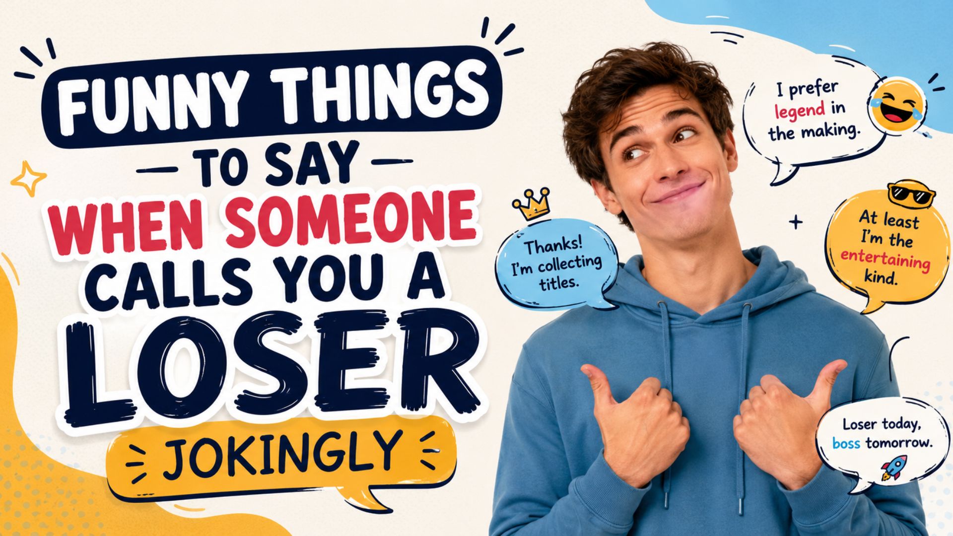 Funny Things to Say When Someone Calls You a Loser Jokingly