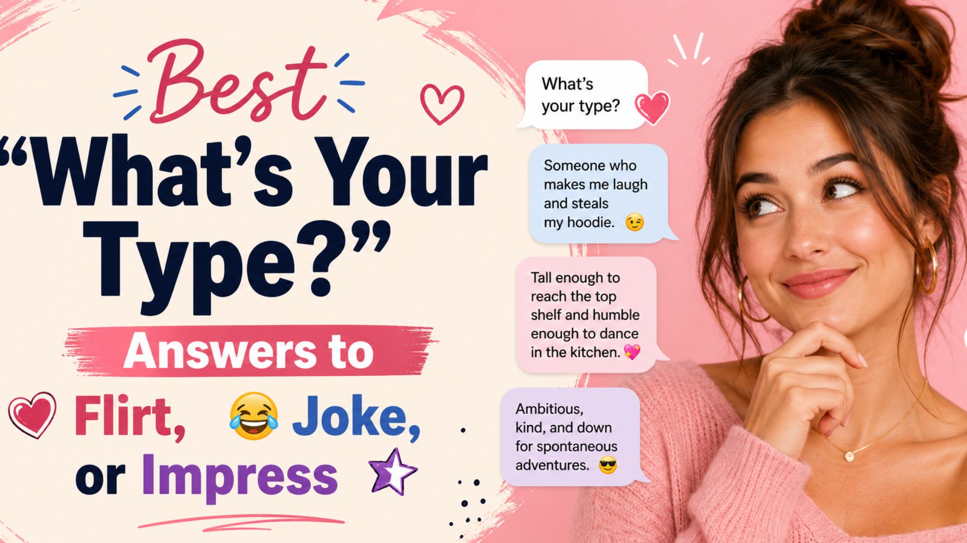 Best “What’s Your Type?” Answers to Flirt, Joke, or Impress