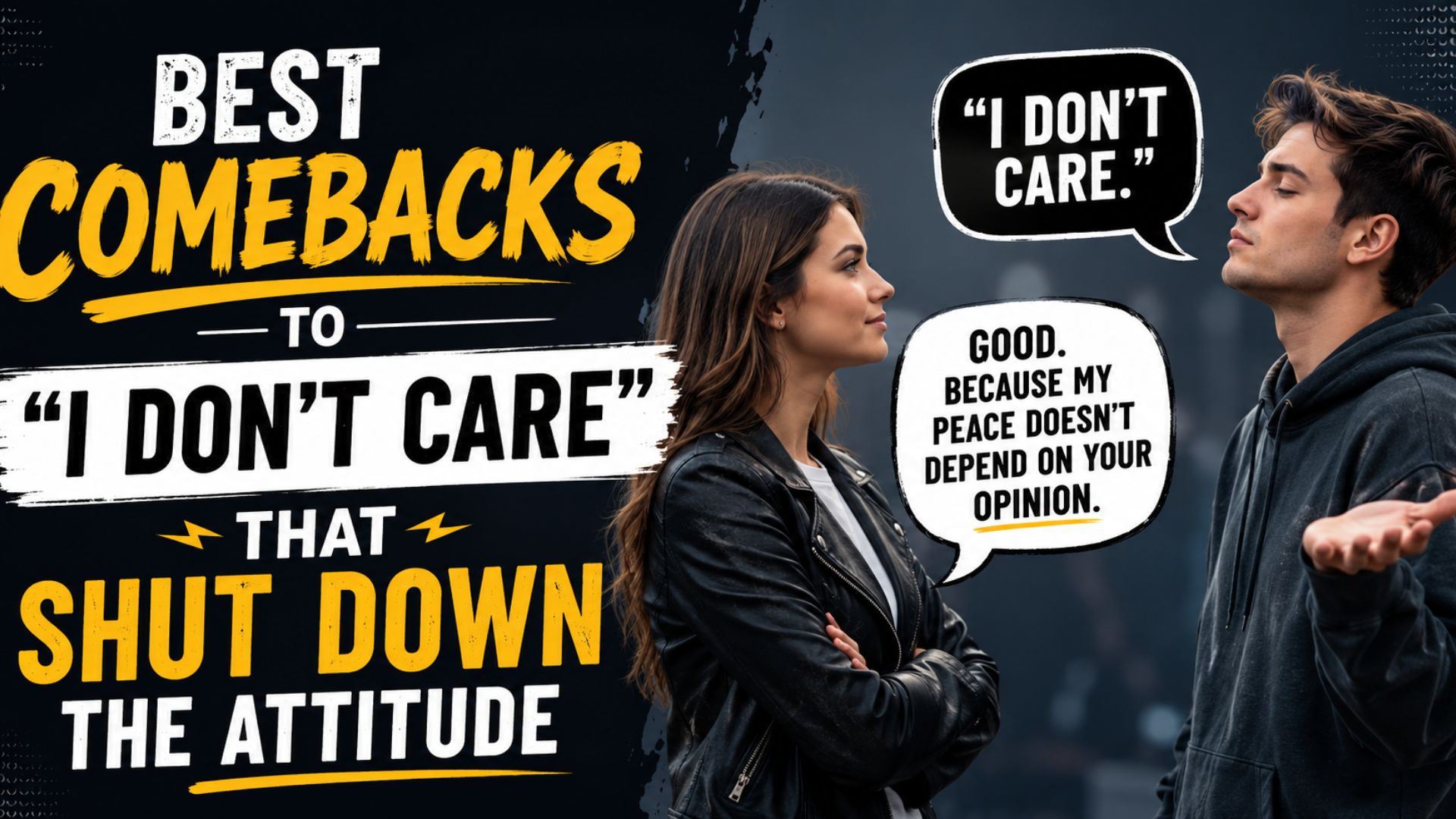 Best Comebacks to “I Don’t Care” That Shut Down the Attitude
