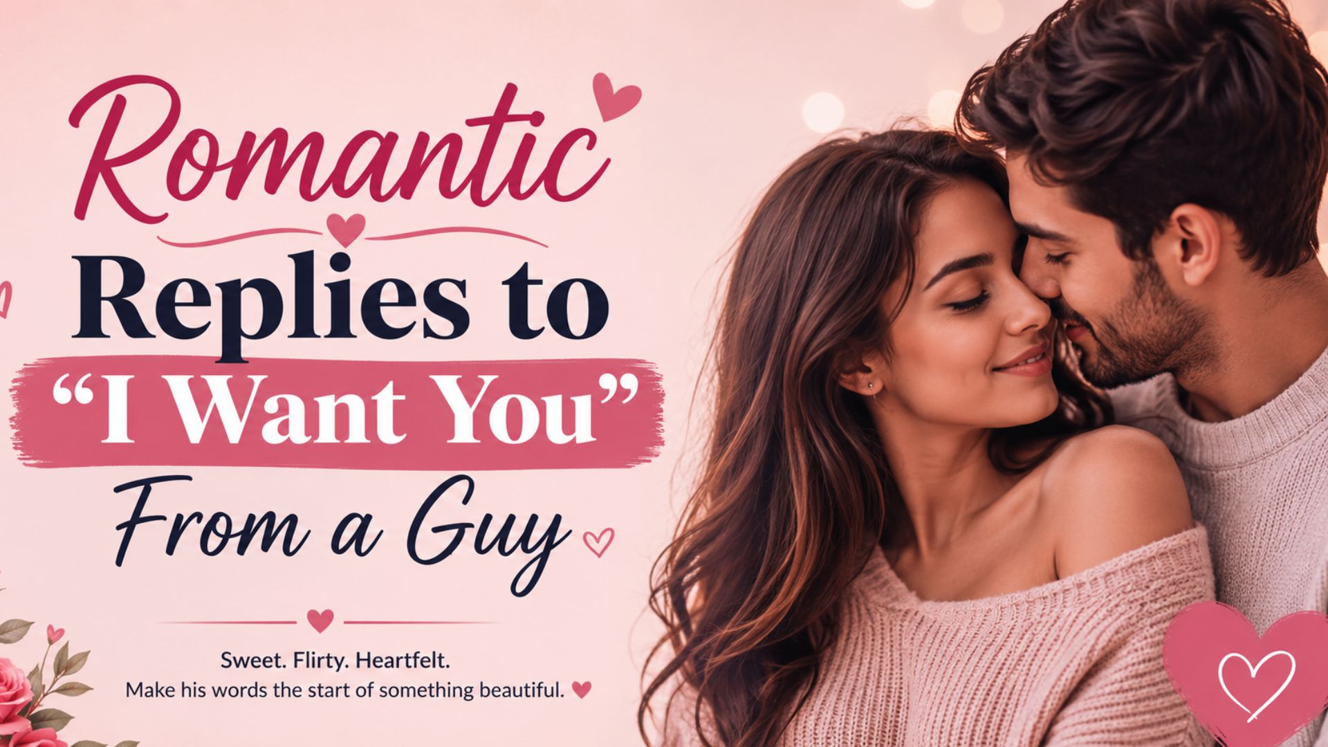 Romantic Replies to “I Want You” From a Guy