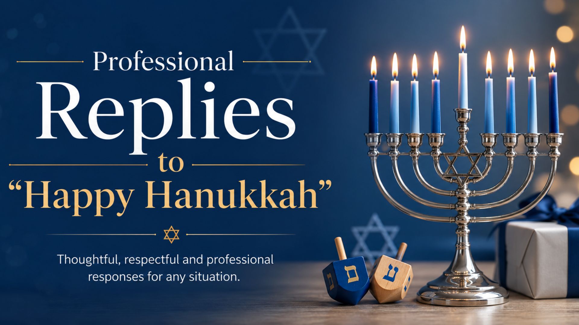 Professional Replies to “Happy Hanukkah”