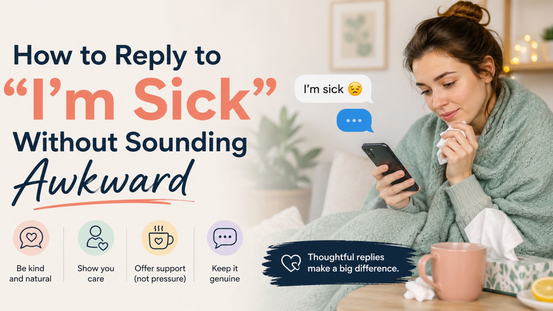 How to Reply to “I’m Sick” Without Sounding Awkward