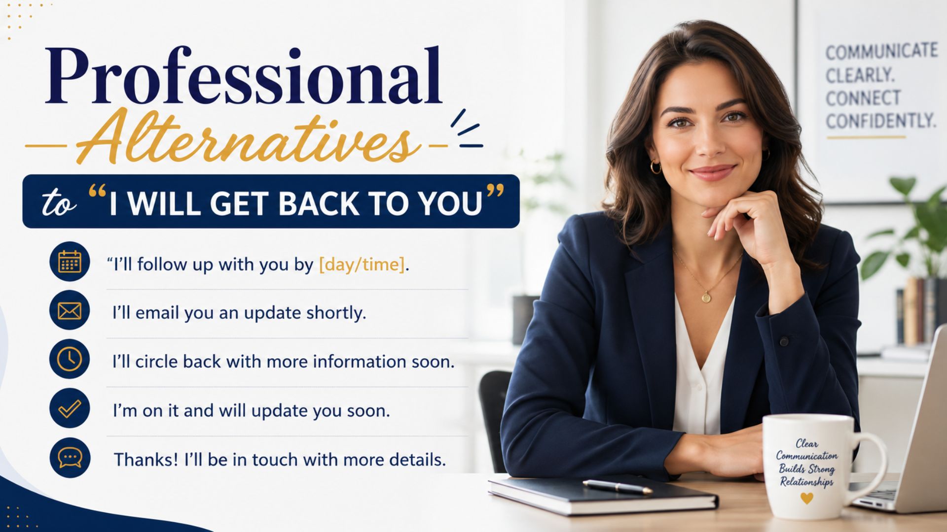 Professional Alternatives to “I Will Get Back to You”