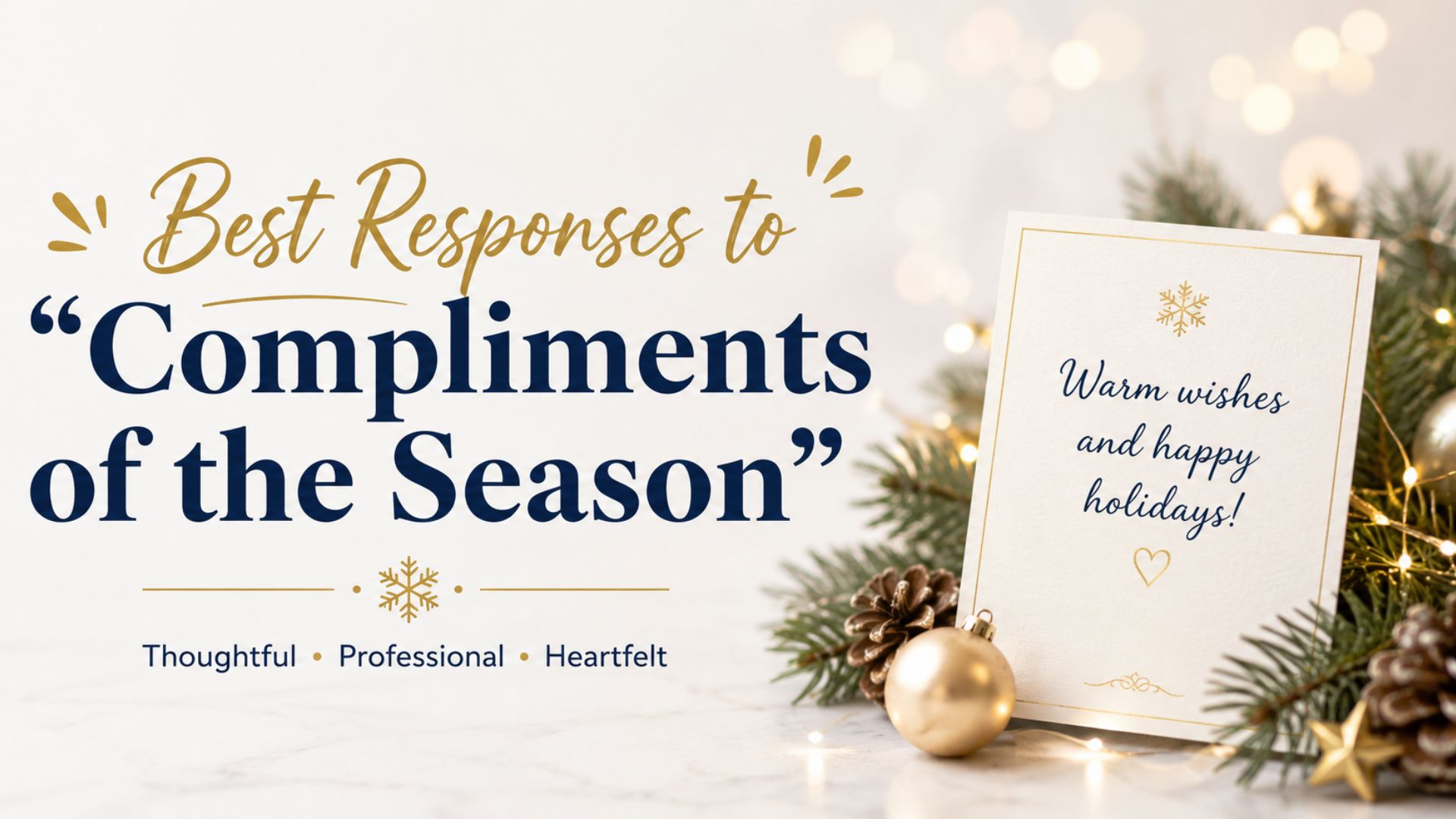 Best Responses to “Compliments of the Season”