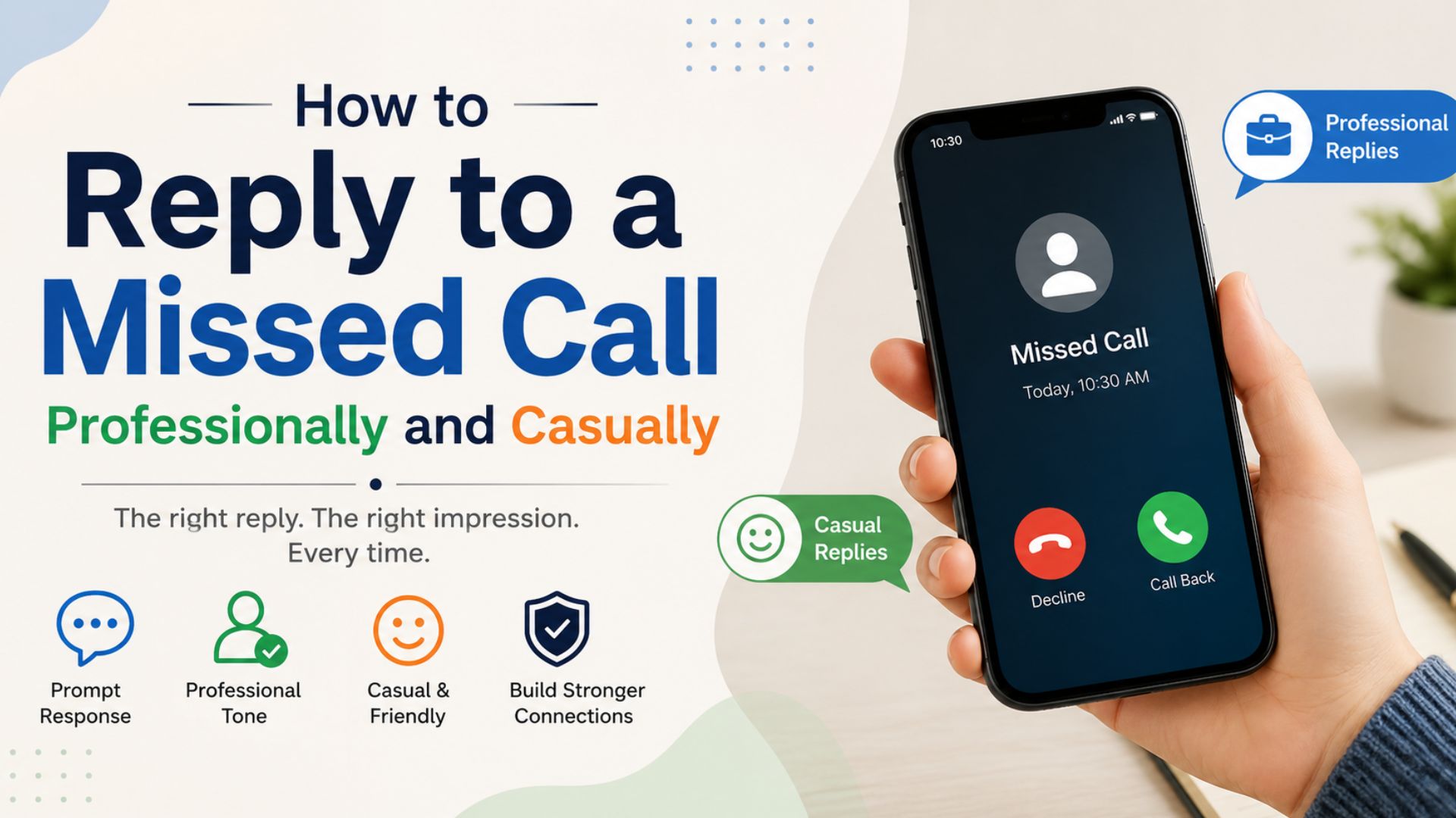 How to Reply to a Missed Call Professionally and Casually