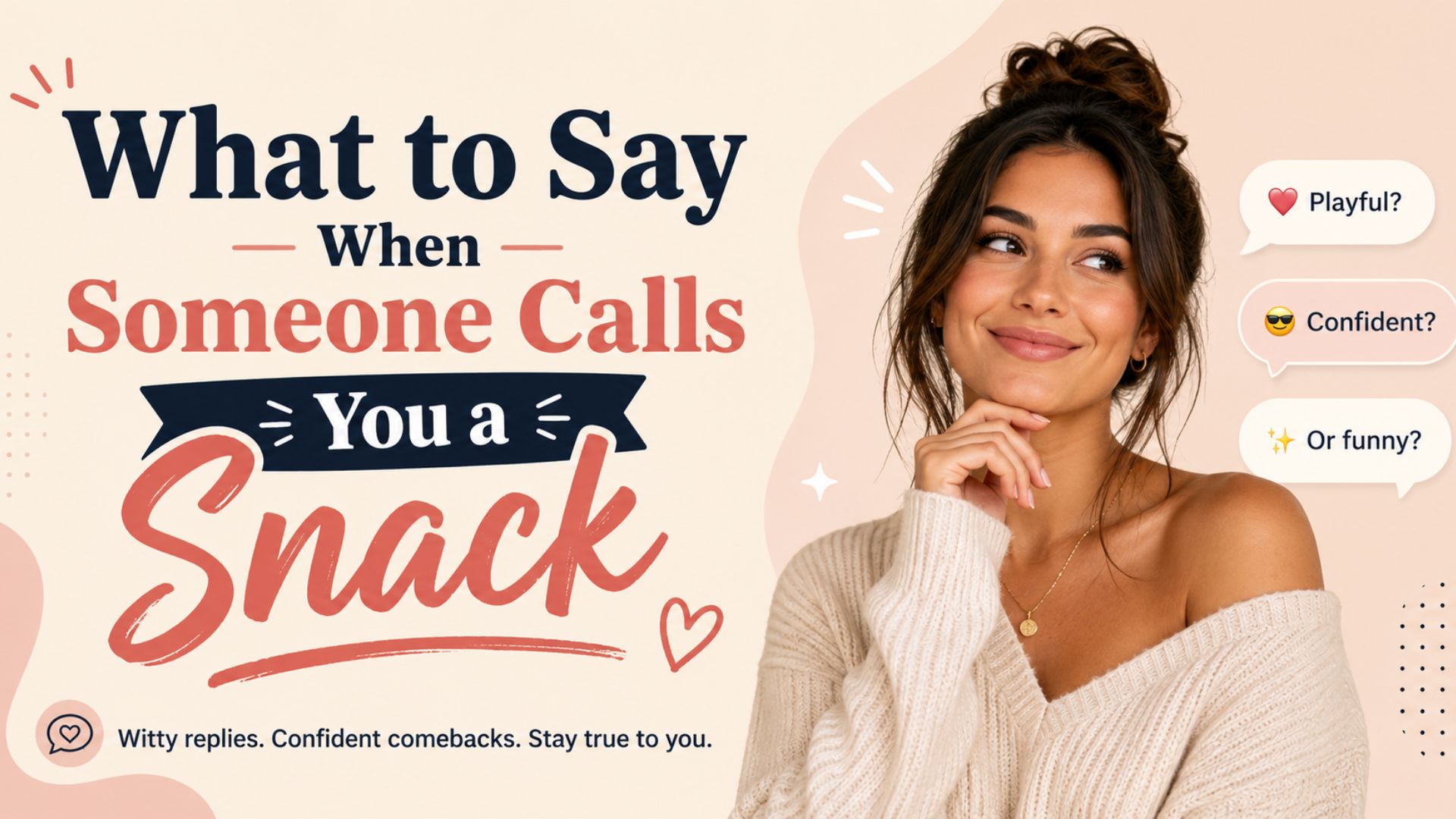 What to Say When Someone Calls You a Snack