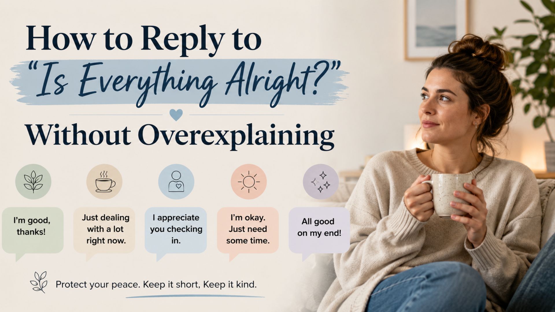 How to Reply to “Is Everything Alright?” Without Overexplaining
