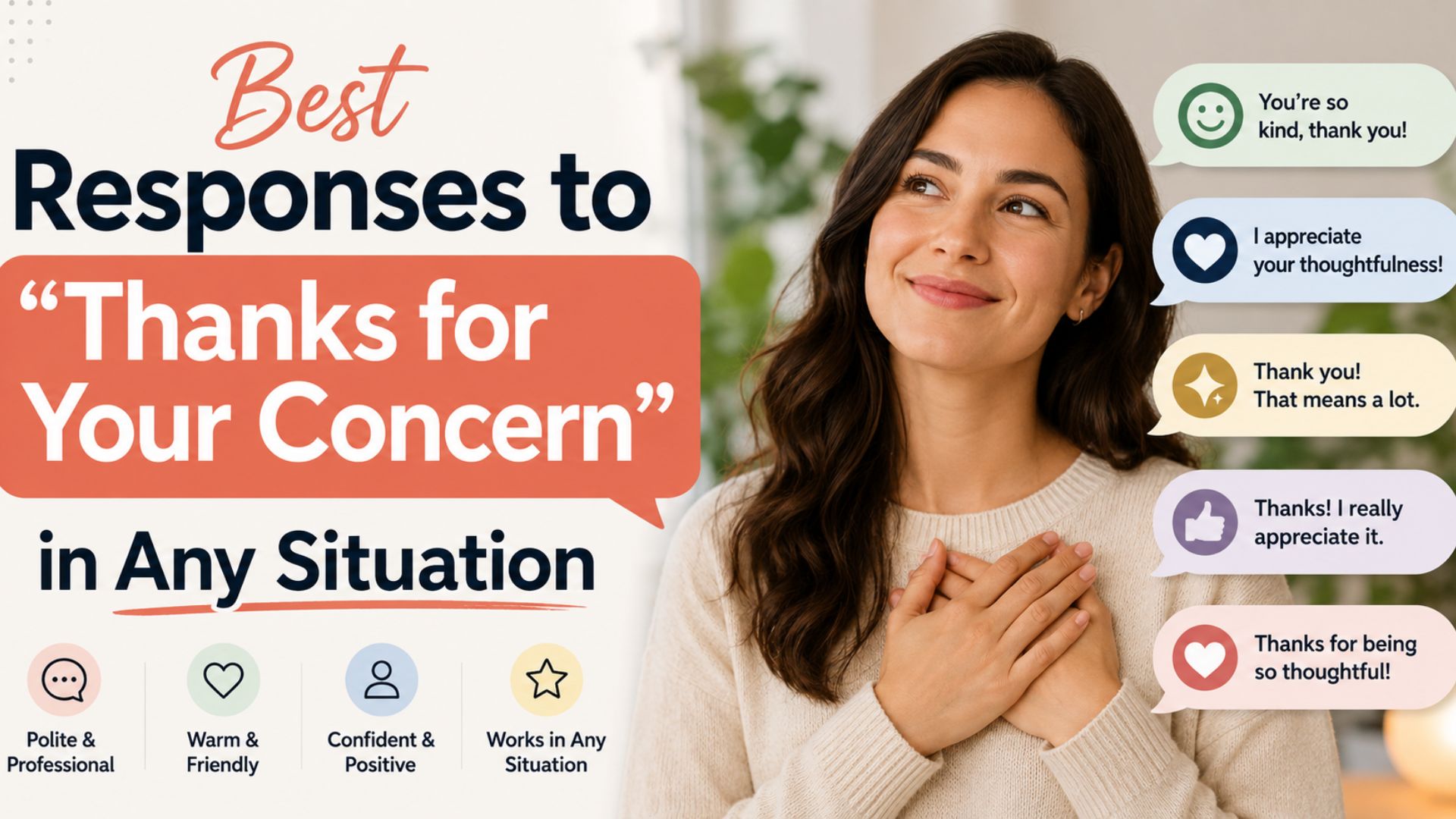 Best Responses to “Thanks for Your Concern” in Any Situation