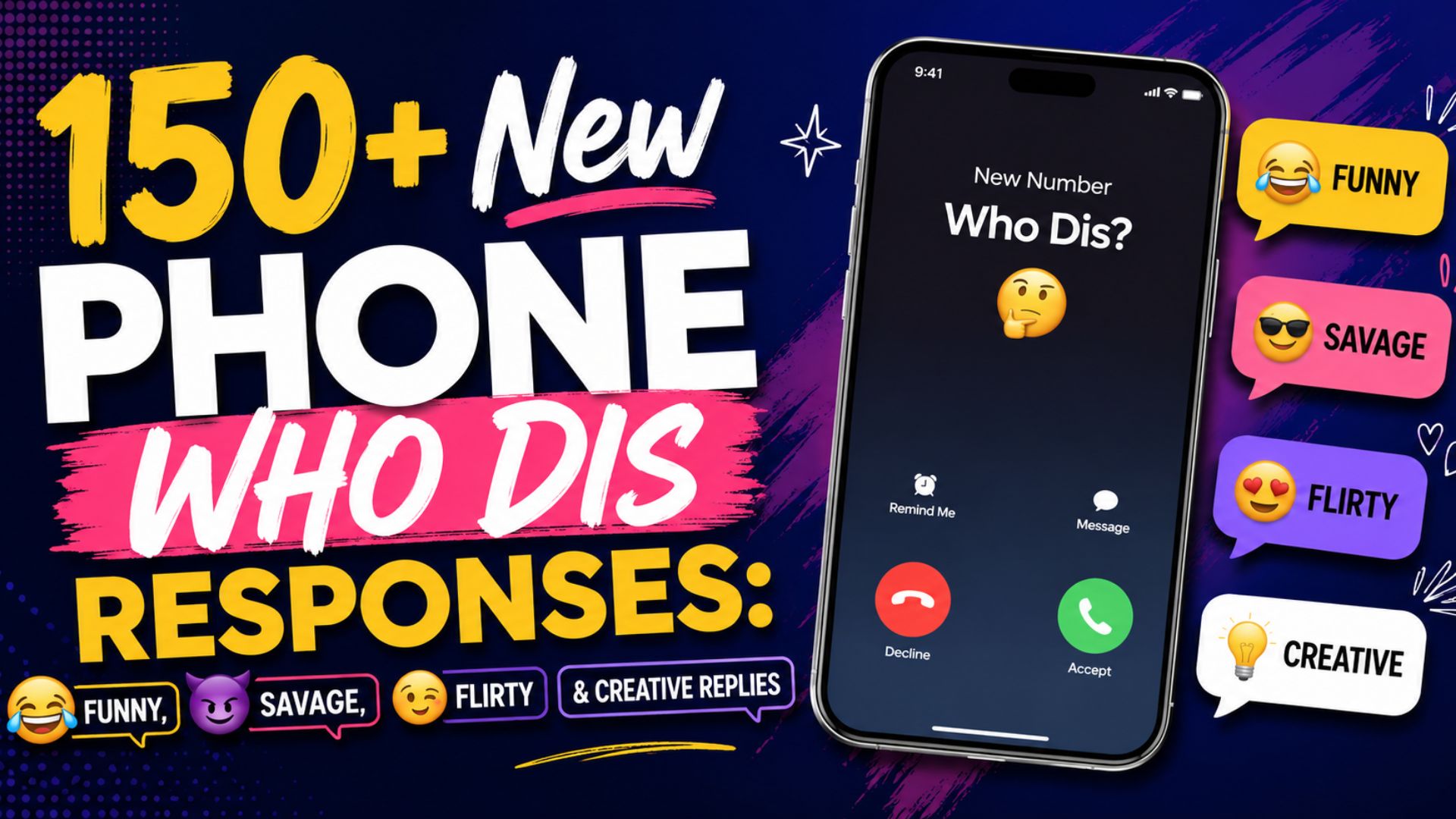150+ New Phone Who Dis Responses: Funny, Savage, Flirty & Creative Replies