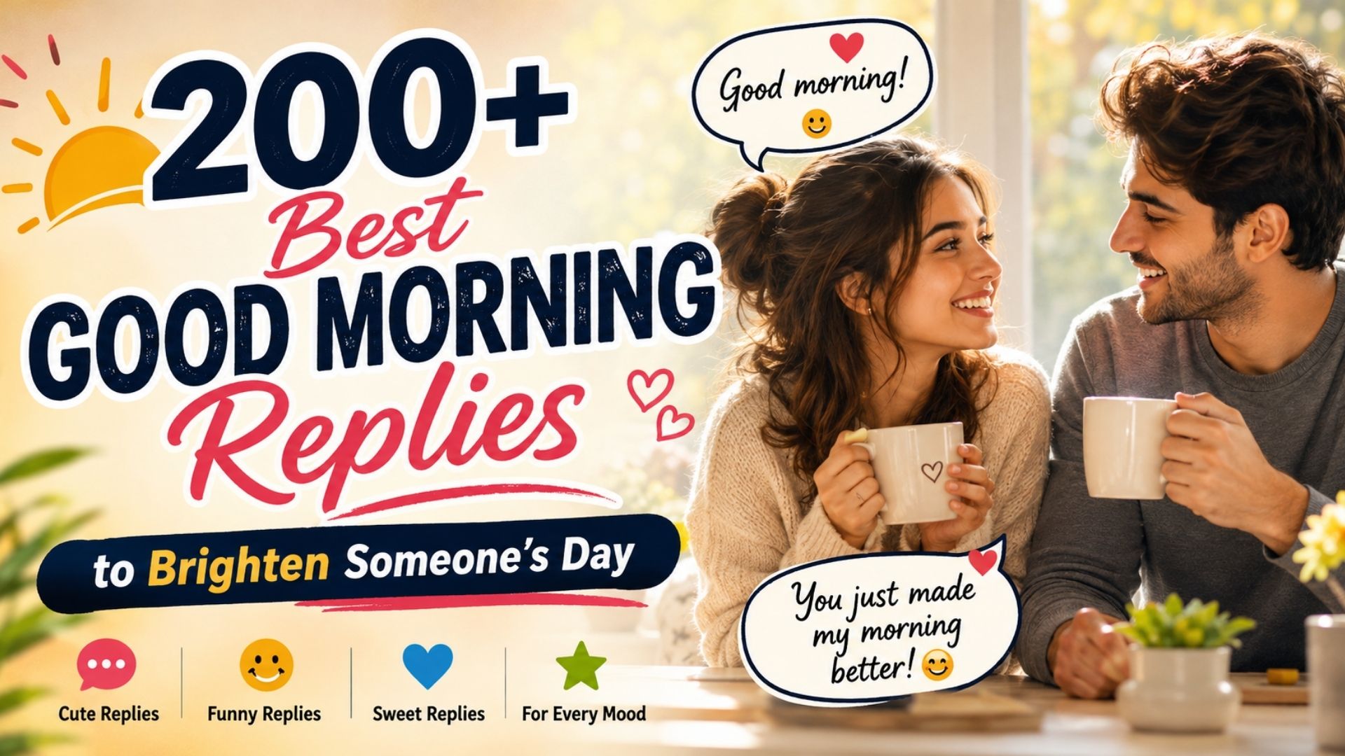 200+ Good Morning Replies: Cute, Romantic, Flirty & Seductive