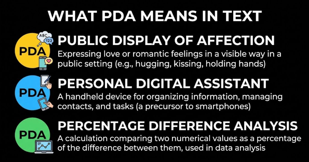 PDA Mean in Text